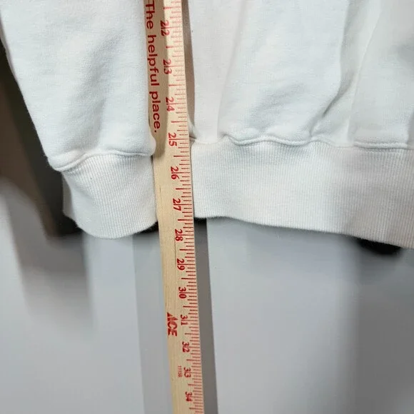 OFFLINE by Aerie Tacos & Tennis Crewneck Sweatshirt Cream Graphic Sz M - Picture 5 of 7